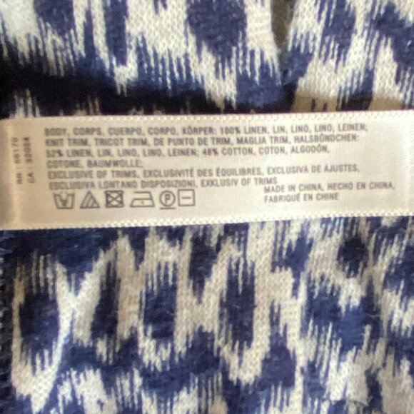 Saturday Sunday Anthropologie Linen Shrug Cardigan Aztec Coastal Oversized-M/L - Picture 12 of 14